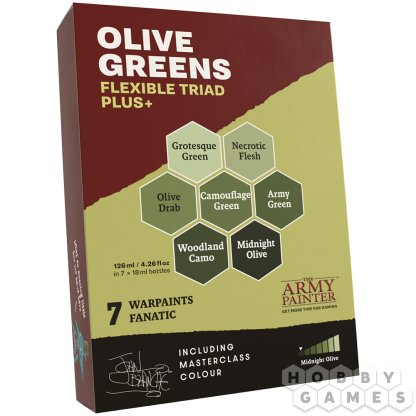 Набор красок The Army Painter: Flexible Triad PLUS+. Olive Greens