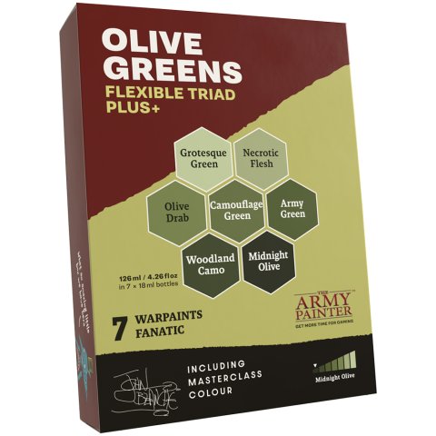 Набор красок The Army Painter: Flexible Triad PLUS+. Olive Greens