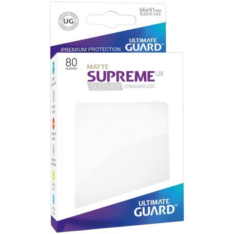 Протекторы Ultimate Guard Matte Supreme UX (80 шт., 66x91 мм): белые матовые