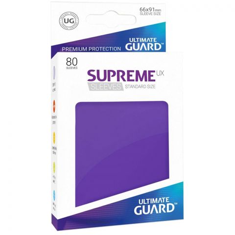 Протекторы Ultimate Guard Supreme UX (80 шт., 66x91 мм): фиолетовые