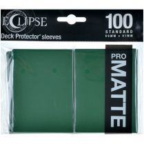 Протекторы Ultra-Pro Eclipse Pro-Matte Deck Protector (100 шт., 66x91 мм), зелёные матовые