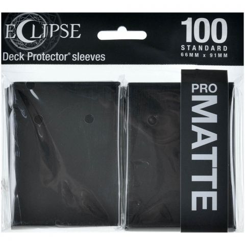 Протекторы Ultra-Pro Eclipse Pro-Matte Deck Protector (100 шт., 66x91 мм) чёрные матовые