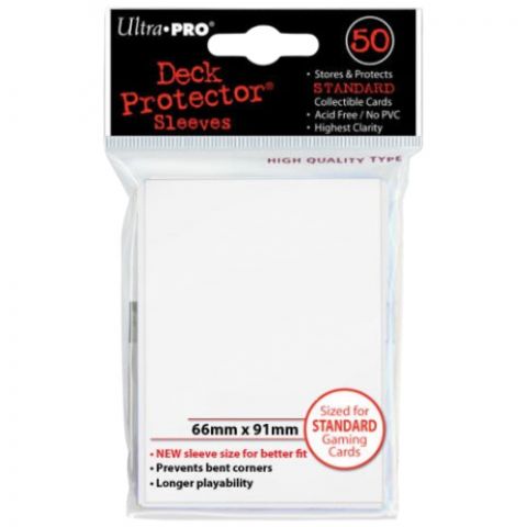 Протекторы Ultra PRO Standard (50 шт., 66x91 мм): белые