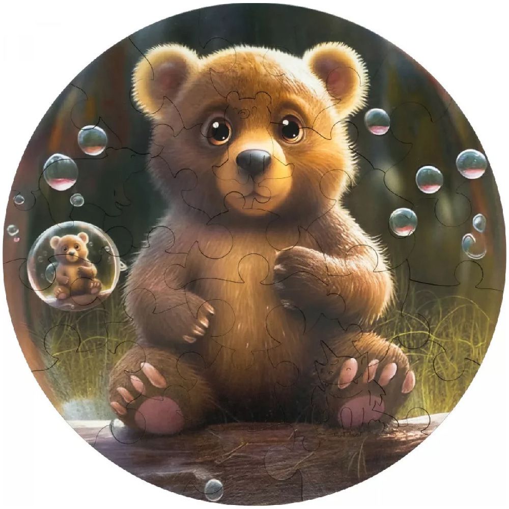 

Аксессуар Unidragon, Деревянный пазлы Bubblezz: Медвежонок