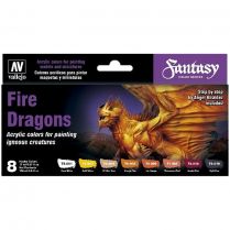 Набор красок Vallejo Game Fantasy Color: Fire Dragons