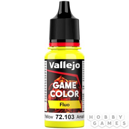 Краска Vallejo Game Color Fluo: Fluorescent Yellow 72.103