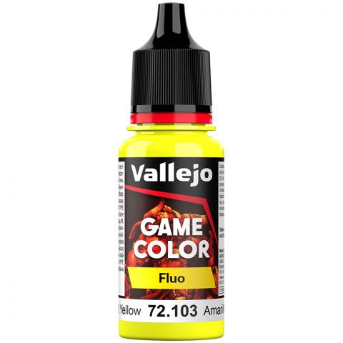 Краска Vallejo Game Color Fluo: Fluorescent Yellow 72.103