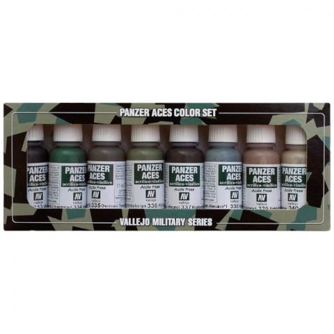 Набор красок Vallejo Panzer Aces: German Tank Crew Uniforms 70.128