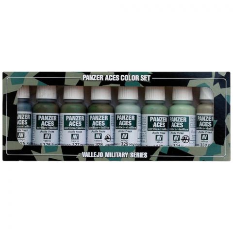 Набор красок Vallejo Panzer Aces: Russian, Italian & Japanese Tank Crew Uniform 70.127