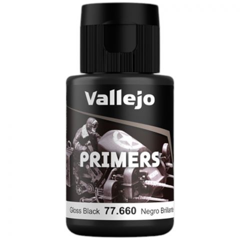 Краска Vallejo Surface Primer: Gloss Black 77.660