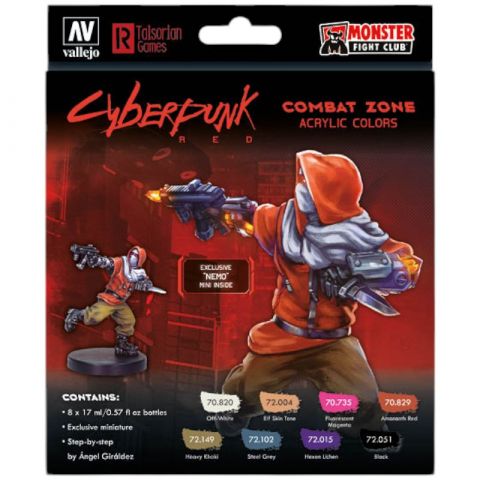 Набор красок Vallejo Cyberpunk Red: Combat Zone 72.307