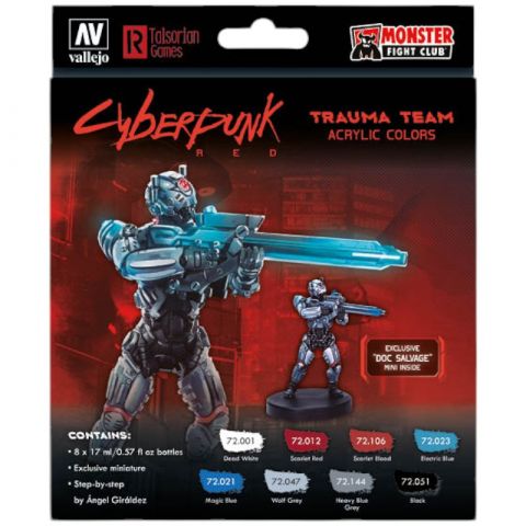 Набор красок Vallejo Cyberpunk Red: Trauma Team 72.310
