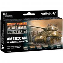 Набор красок Vallejo Model Color: WWII American Armour & Infantry 70.203