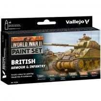 Набор красок Vallejo Model Color: WWII British Armour & Infantry 70.204