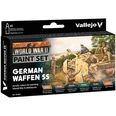 Набор красок Vallejo Model Color: WWII German Waffen SS 70.207