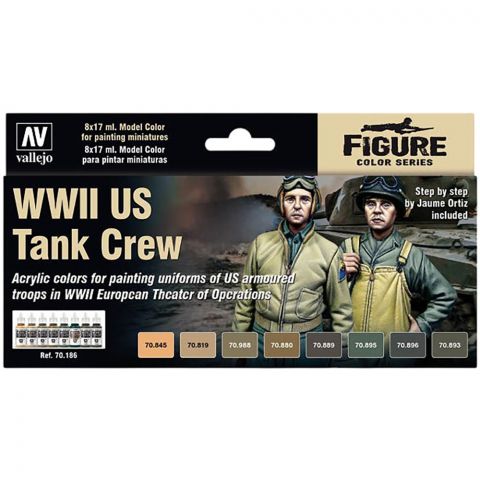 Набор красок Vallejo Figure: WWII US Tank Crew 70.186