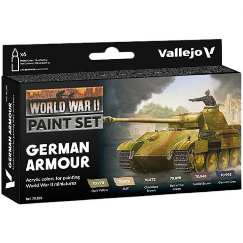 Набор красок Vallejo Model Color: WWII German Armour 70.205