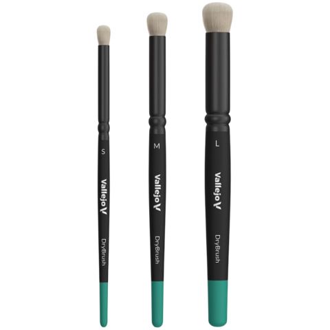 Набор кистей Vallejo: Dry Brush Set (S, M, L)