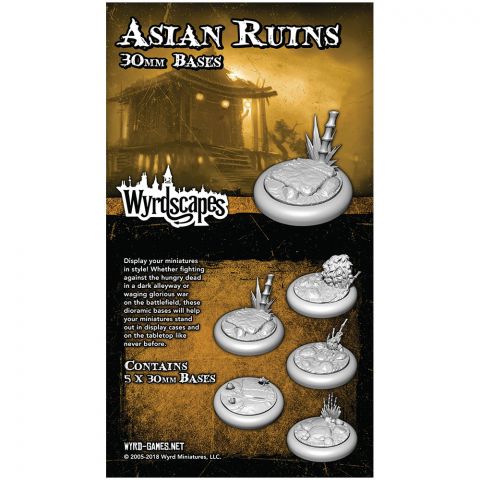 Malifaux 3E: Wyrdscape: Asian Ruins. 30mm Bases