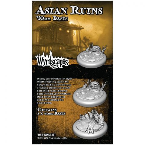 Malifaux 3E: Wyrdscape: Asian Ruins. 40mm Bases