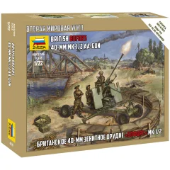 Британское 40-мм зенитное орудие "Бофорс" МК-1/2 (1:72)