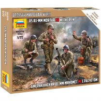 Американский 81-мм миномёт М1 с расчётом (1:72)