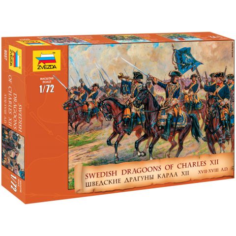 Шведские драгуны Карла XII XVII-XVIII вв. (1:72)