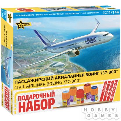 Подарочный набор "Пассажирский авиалайнер Боинг 737-800"