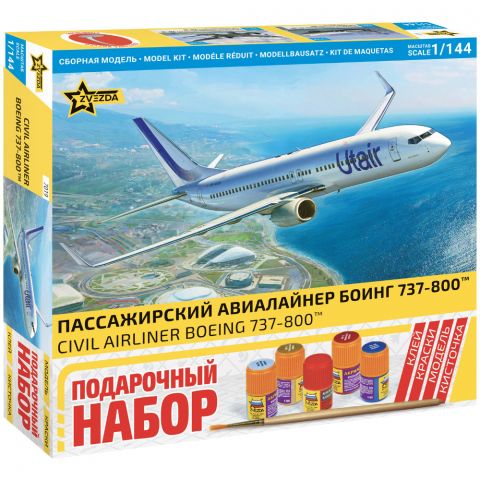 Подарочный набор "Пассажирский авиалайнер Боинг 737-800"