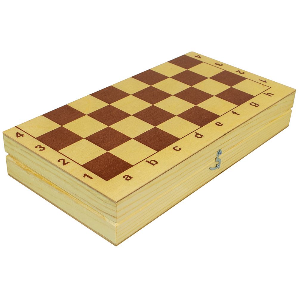 Настольная игра Десятое королевство Шахматы и шашки пластмассовые в деревянной упаковке (290x150x48) 03879