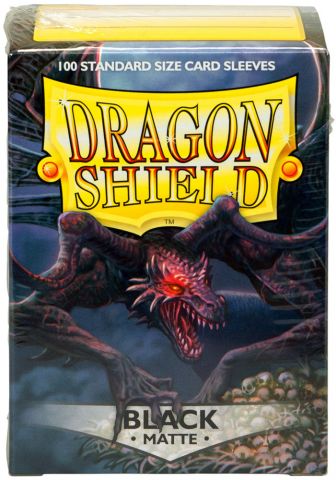 Протекторы Dragon Shield (100 шт., 63х88 мм): чёрные матовые