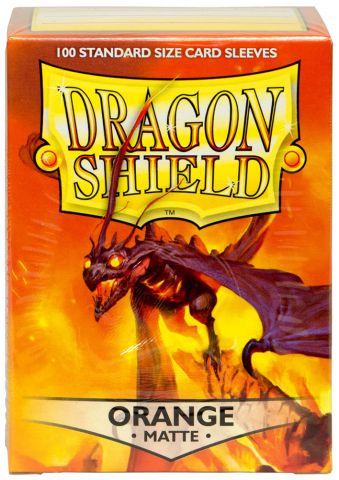 Протекторы Dragon Shield (100 шт., 63х88 мм): оранжевые матовые
