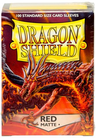 Протекторы Dragon Shield (100 шт., 63х88 мм): красные матовые