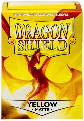 Протекторы Dragon Shield (100 шт., 63х88 мм): жёлтые матовые