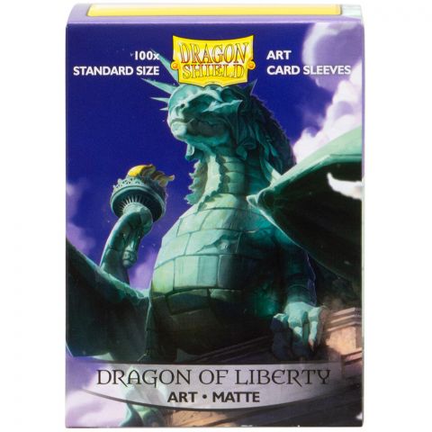 Протекторы Dragon Shield (100 шт., 63x88 мм): с рисунком Dragon of Liberty, матовые