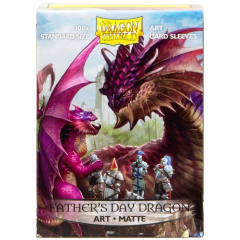 Протекторы Dragon Shield (100 шт., 63x88 мм): с рисунком Father's Day Dragon, матовые