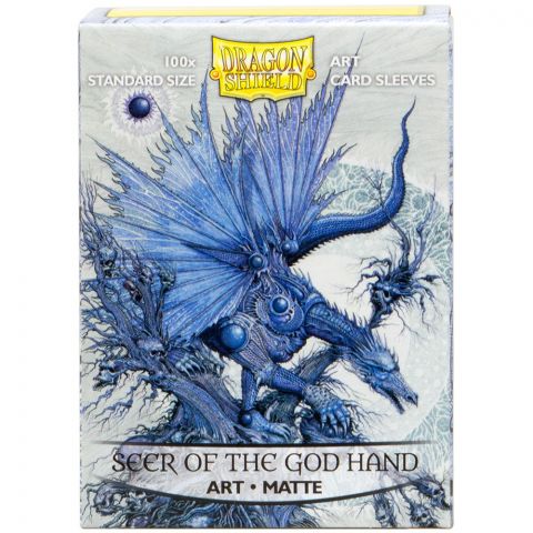 Протекторы Dragon Shield (100 шт., 63x88 мм): с рисунком Seer of the God Hand, матовые