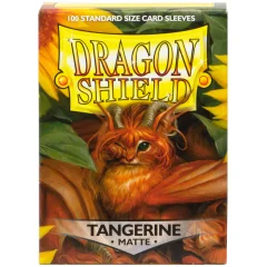 Протекторы Dragon Shield (100 шт., 63x88 мм): прозрачные матовые мандариновые