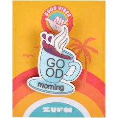 Деревянный значок Zufa "Good Morning"