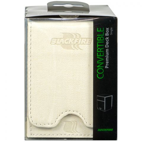 Коробочка для карт Blackfire Convertible Premium Deck Box Single Vertical Standard (белая, 90 мм, 100+ карт)