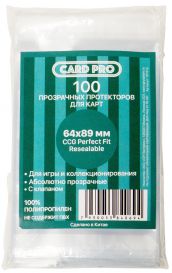 Протекторы Card-Pro CCG Perfect Fit Resealable прозрачные (100 шт., 64х89 мм) 
