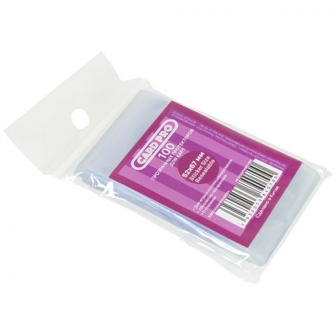 Протекторы Card-Pro Sticker Size Resealable прозрачные (100 шт., 52x67 мм)