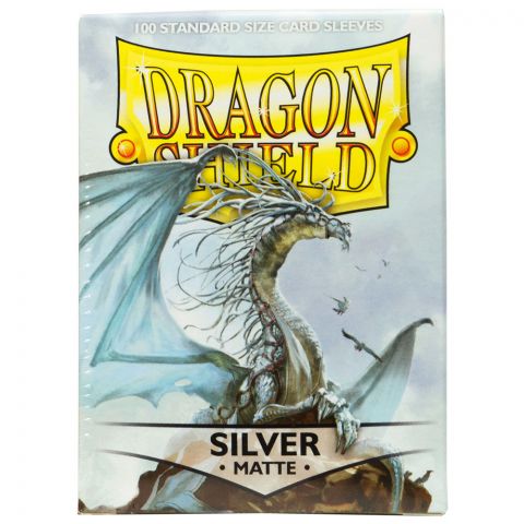 Протекторы Dragon Shield (100 шт., 63х88 мм): серебряные матовые