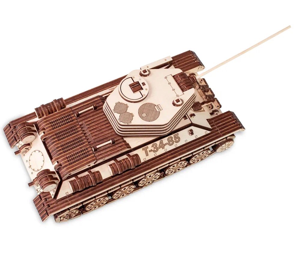Модель Eco Wood Art Конструктор "Танк Т-34-85" ewat34 - фото 4
