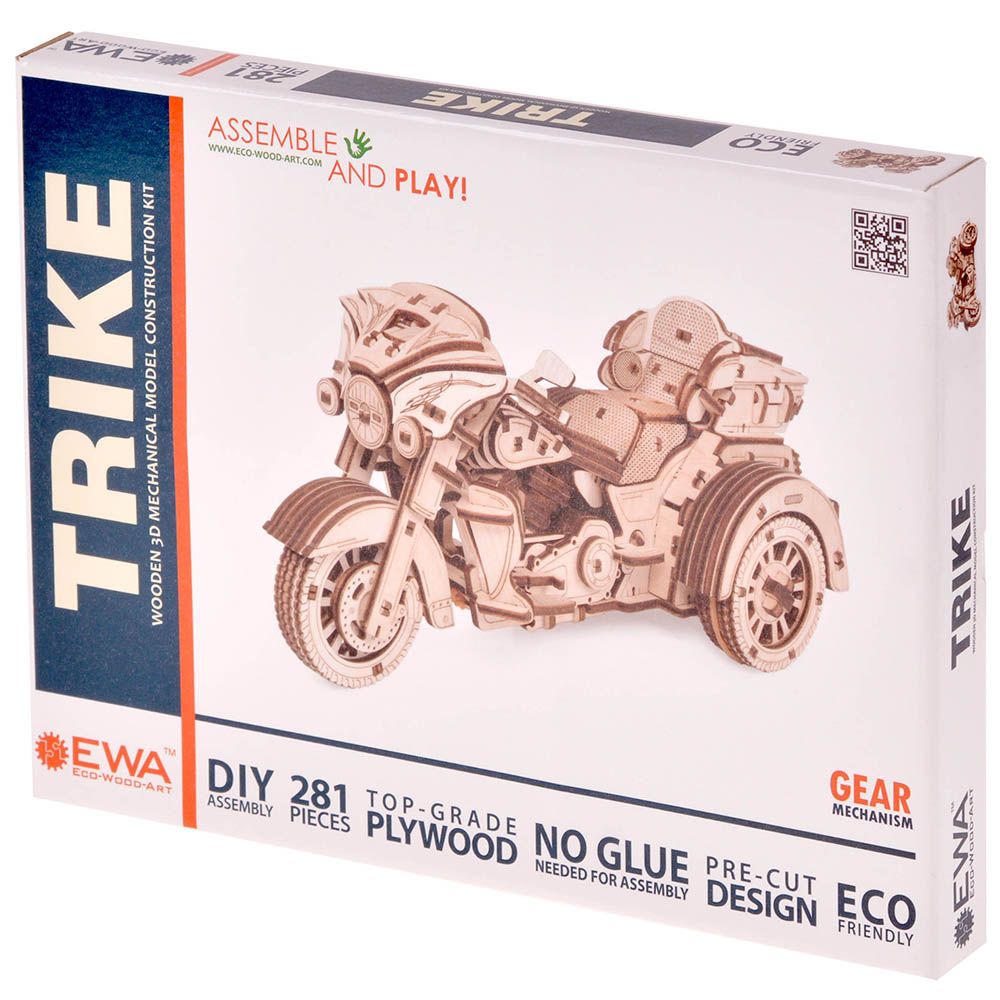 Модель Eco Wood Art Конструктор "Мотоцикл Трайк" ETrike