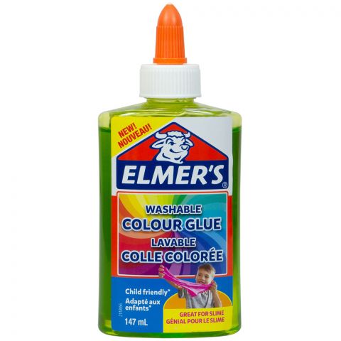 Клей Elmers Clear для слаймов: зелёный полупрозрачный