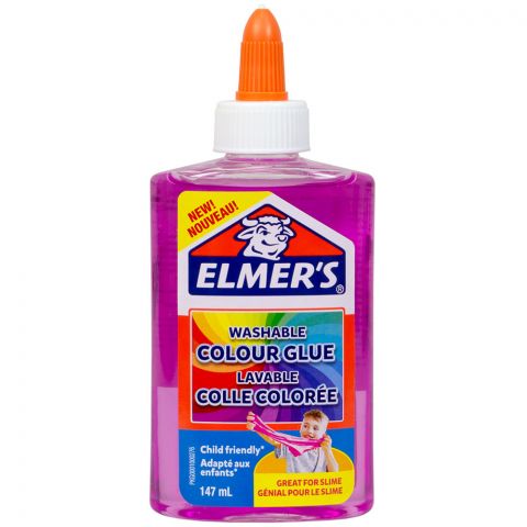 Клей Elmers Clear для слаймов: розовый полупрозрачный