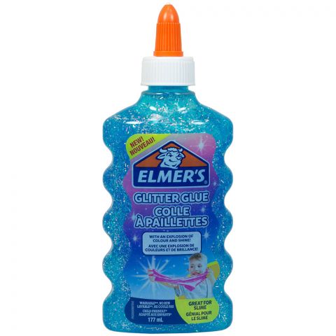 Клей Elmers Glitter для слаймов: голубой