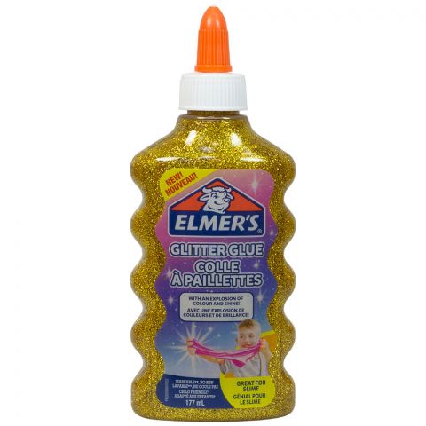 Клей Elmers Glitter для слаймов: золотой