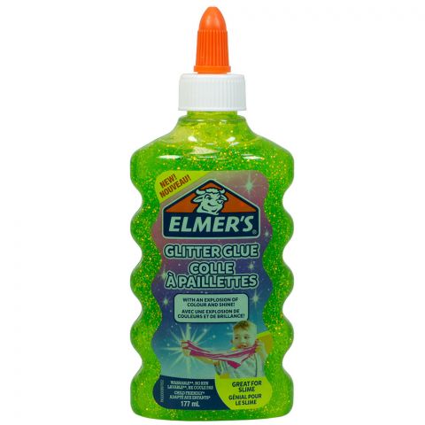 Клей Elmers Glitter для слаймов: зелёный